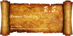 Remes Stella névjegykártya